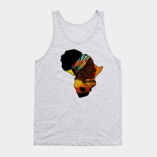 Africa Map, African Woman, Safari Love Africa Tank Top